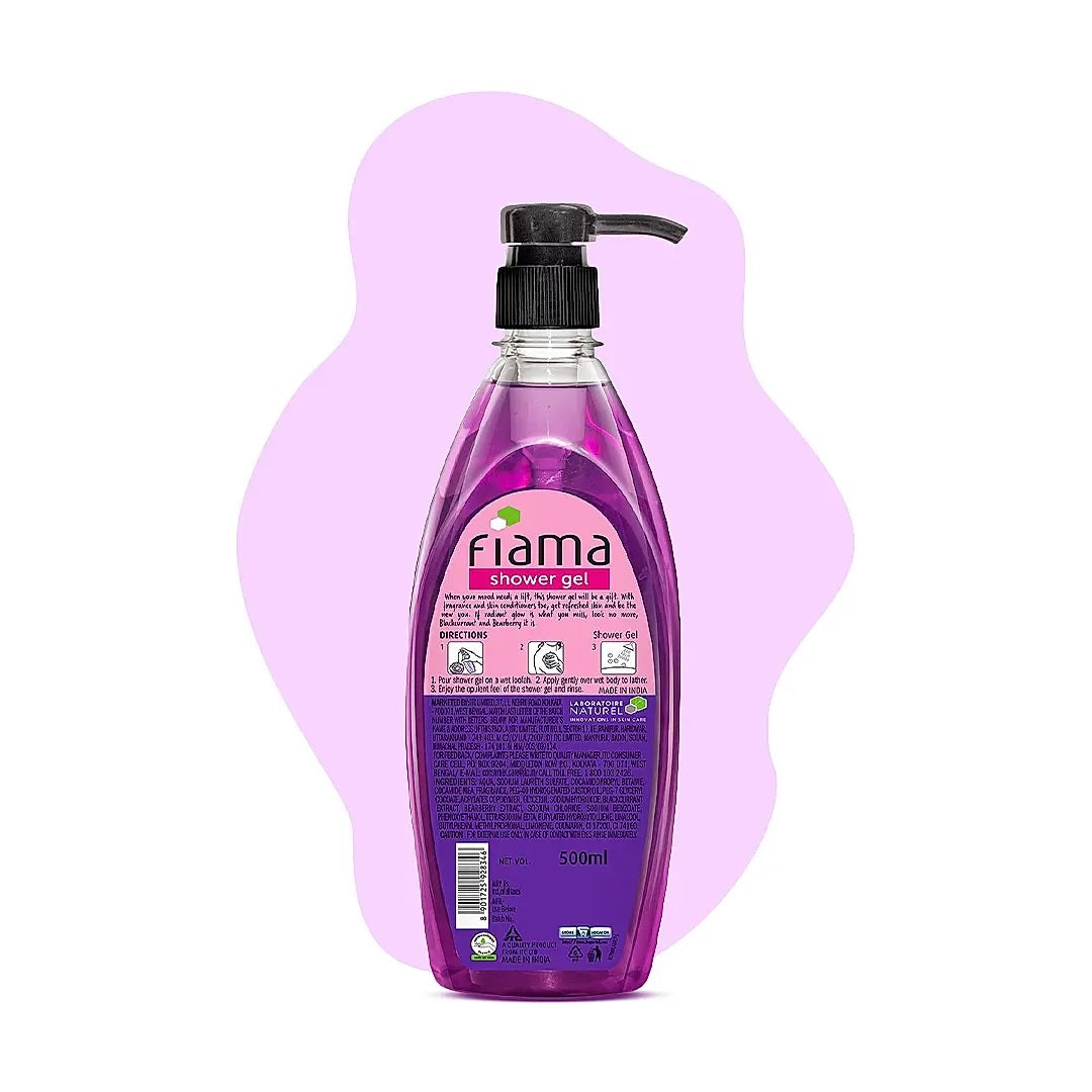 Fiama Shower Gel Blackcurrant & Bearberry Body Wash for Radiant Glowing & Hydrating Skin