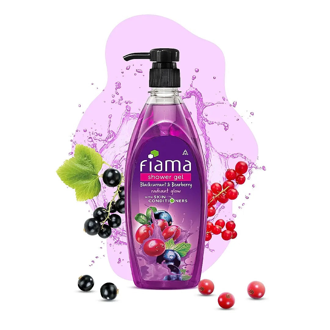 Fiama Shower Gel Blackcurrant & Bearberry Body Wash for Radiant Glowing & Hydrating Skin