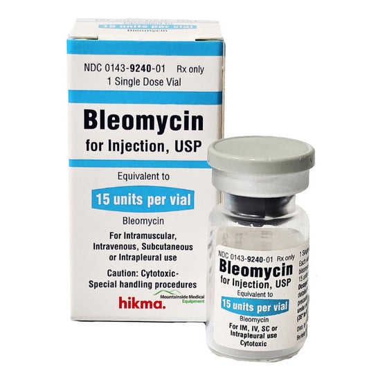Bleomycin Injection 15 Units Per Vial, Single-Dose Vial (Rx) *Refrigerated*