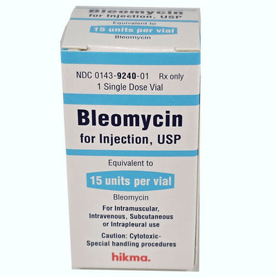 Bleomycin Injection 15 Units Per Vial, Single-Dose Vial (Rx) *Refrigerated*