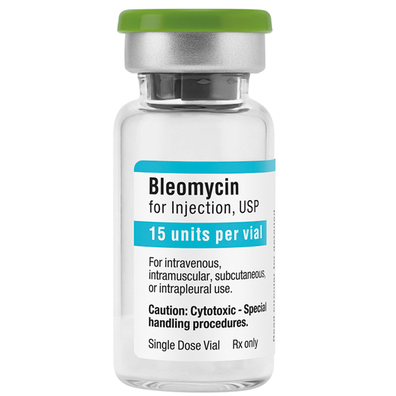 Bleomycin Injection 15 Units Per Vial, Single-Dose Vial (Rx) *Refrigerated*