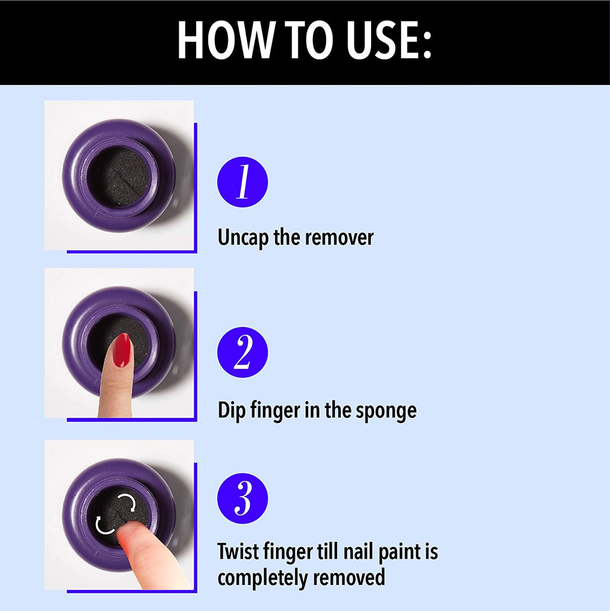 Blue Heaven Dip & Twist Nail Paint Remover (40 ml)