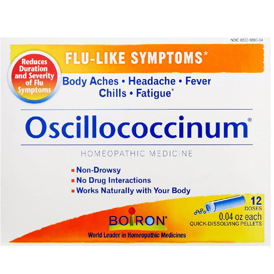 Boiron Oscillococcinum Homeophathic Medicine for Flu like Symptoms 12 Quick-Dissolving Pellets