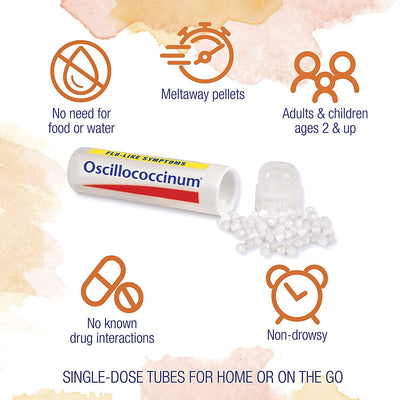 Boiron Oscillococcinum Flu Symptom Relief Dissolving Pellets, 6 Doses