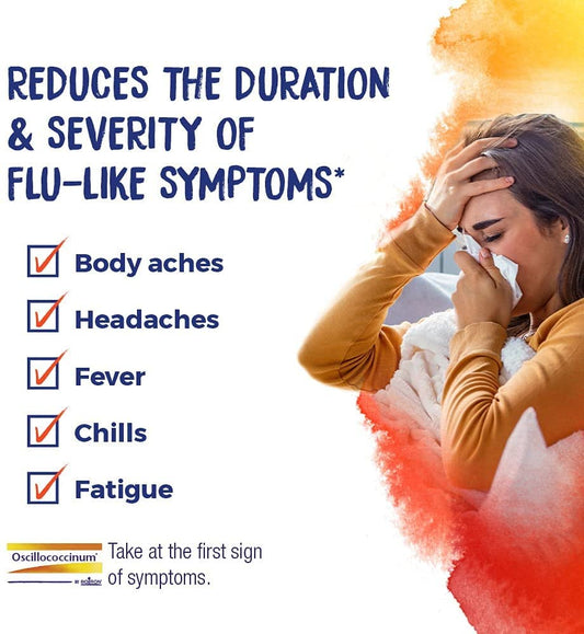Boiron Oscillococcinum Flu Symptom Relief Dissolving Pellets, 6 Doses