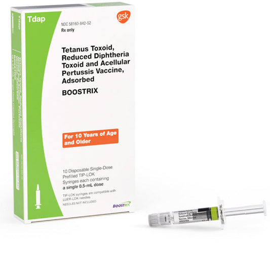 Boostrix DPT Vaccine Prefilled Syringes 0.5 mL x 10/Box GSK Vaccine for Adults & Children (RX) **Refrigerated