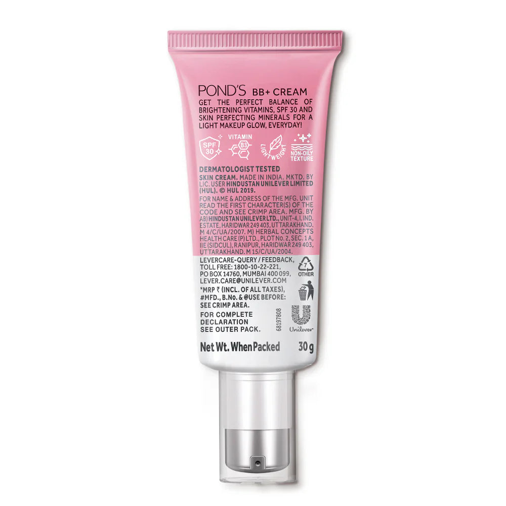 Pond's Instant Coverage & Glow BB+ Cream - 30 gms