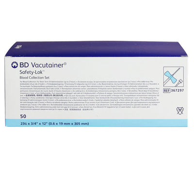 BD Vacutainer Blood Collection Set 23 Gauge x 3/4" with 12" Tubing, 50/Pack