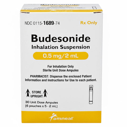 Budesonide Inhalation Suspension 0.5 mg / 2 mL, 30 Vilas Per Box by Amneal (RX)
