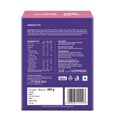 Apricot Fig Breakfast Bar (Pack of 6)
