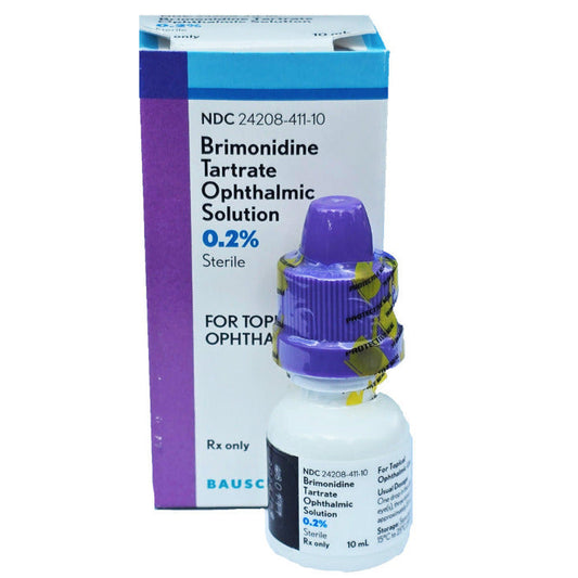 Brimonidine Tartrate Ophthalmic Solution 0.2% Eye Drops, Sterile 10 mL (RX)