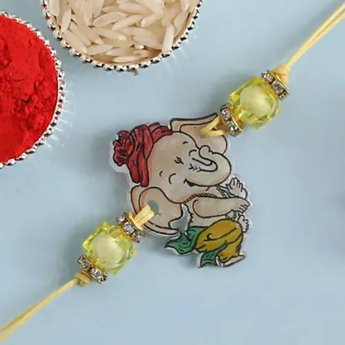 Bal Ganesha Rakhi & Cadbury Silk Chocolates
