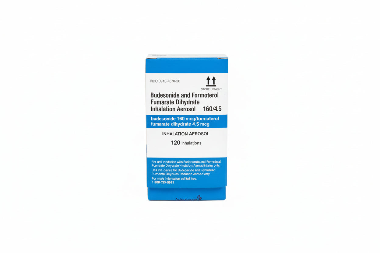Budesonide Formoterol Furnarate Dhydrate Aerosol Inhaler 160/4.5 mcg for COPD & Asthma (RX)