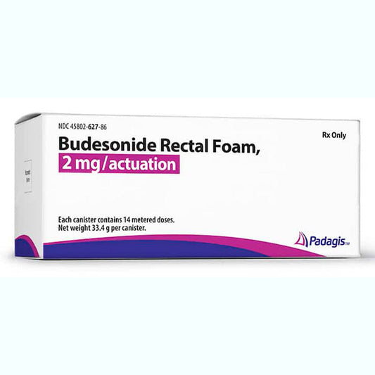 Budesonide Rectal Foam Canister 2 mg Actuation 14 Metered Doses (2-Pack)