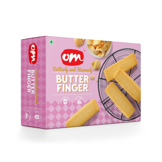 Om Sweets & Snacks Cookies Butter Finger -  350 Gms