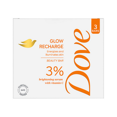 Dove Glow Recharge Serum Beauty Bar with 3% Brightening Serum + Vitamin C