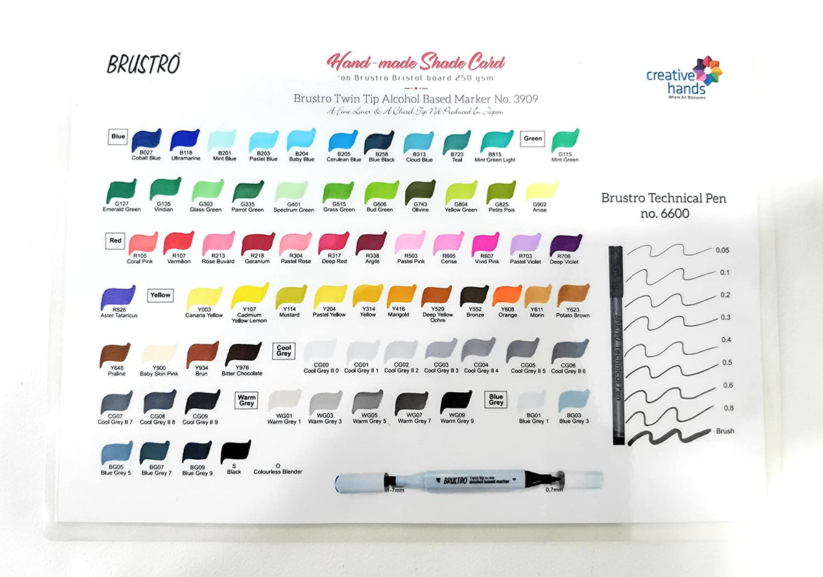 Brustro Twin Tip Alcohol Based Marker Cool Grey II 2