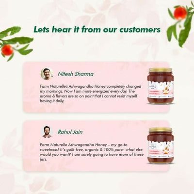 Farm Naturelle Ashwagandha Infused Honey – Natural Stress Relief & Energy Boost