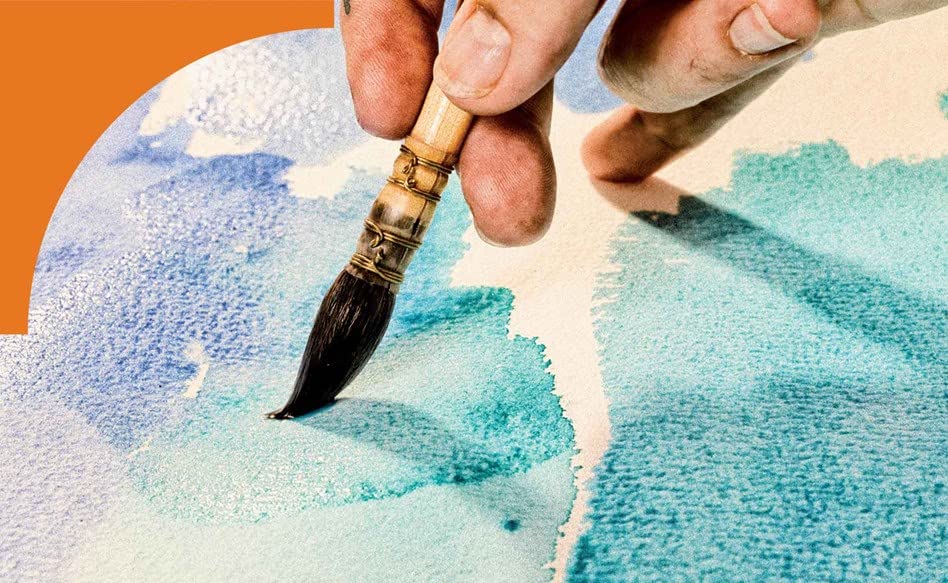 Brustro Artists Watercolour Paper, 300 GSM, A4-25% Cotton Hot Pressed, 9 Sheets