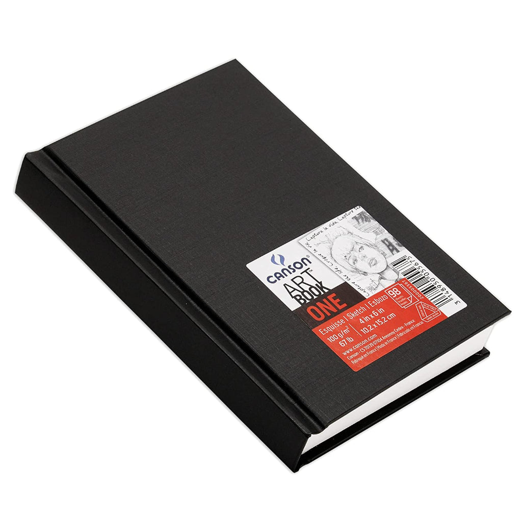 Canson One Art Book- 10.2 x 15.2 cm 100 GSM White Drawing Paper (100 Sheets)
