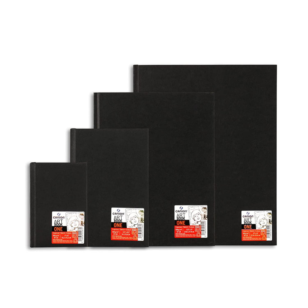 Canson One Art Book- 10.2 x 15.2 cm 100 GSM White Drawing Paper (100 Sheets)