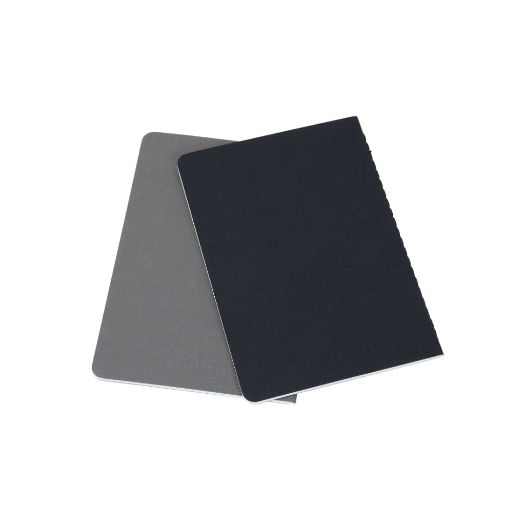Canson Inspiration 96 Gsm Light Grain A5 Hardbound Books (Pack Of 2- Black & Dark Grey- 30 Sheets)