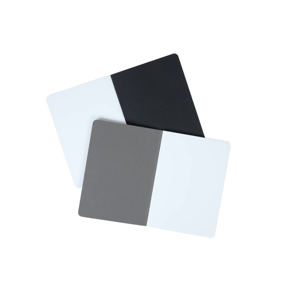 Canson Inspiration 96 Gsm Light Grain A5 Hardbound Books (Pack Of 2- Black & Dark Grey- 30 Sheets)
