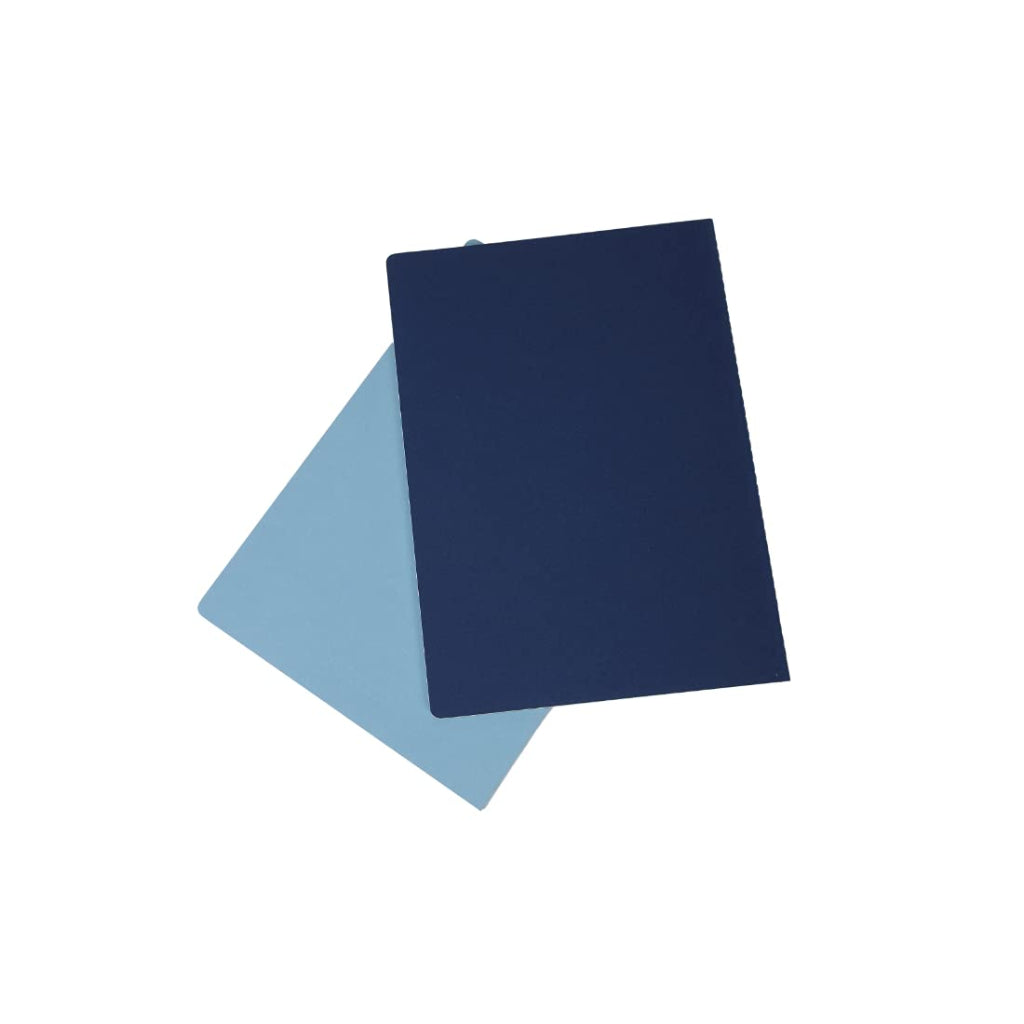Canson Inspiration 96 Gsm Light Grain A4 Hardbound Books (Pack Of 2- Indigo Blue & Light Blue- 36 Sheets)
