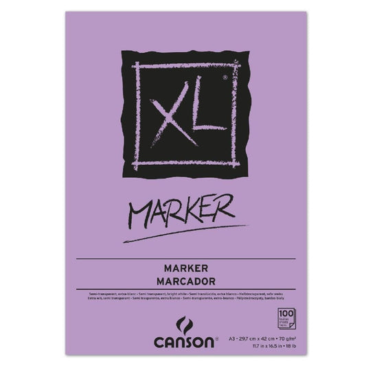 Canson Xl Marker 70 Gsm A3 Pad Of 100 Extra Smooth Sheets