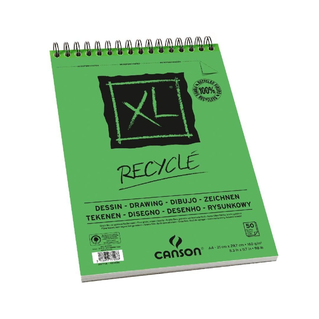 Canson Xl Recycled 160 Gsm A4 Album Of 50 Honeycomb Texture Sheets