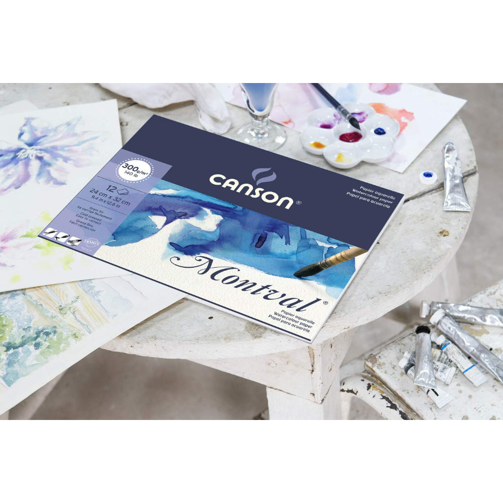 Canson Montval 300 Gsm 37 X 46 cm Album Of 12 Fine Grain Sheets