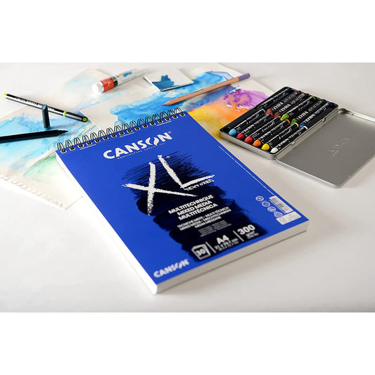 Canson Xl Mix Media 300 Gsm A4 Album Of 30 Medium Grain Sheets