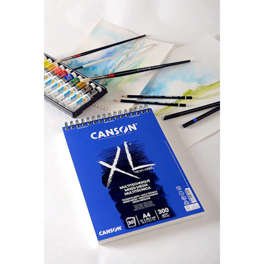 Canson Xl Mix Media 300 Gsm A4 Album Of 30 Medium Grain Sheets