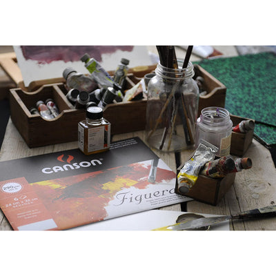 Canson Fine Arts Folder 24 X 32 Cm Natural White Canvas Grain 290 Gsm Figueras Drawing Paper (6 Sheets)