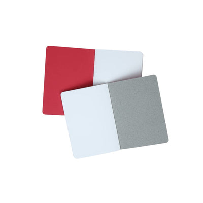 Canson Inspiration 96 Gsm Light Grain A6 Hardbound Books (Pack Of 2- Bright Red & Steel Grey- 24 Sheets)