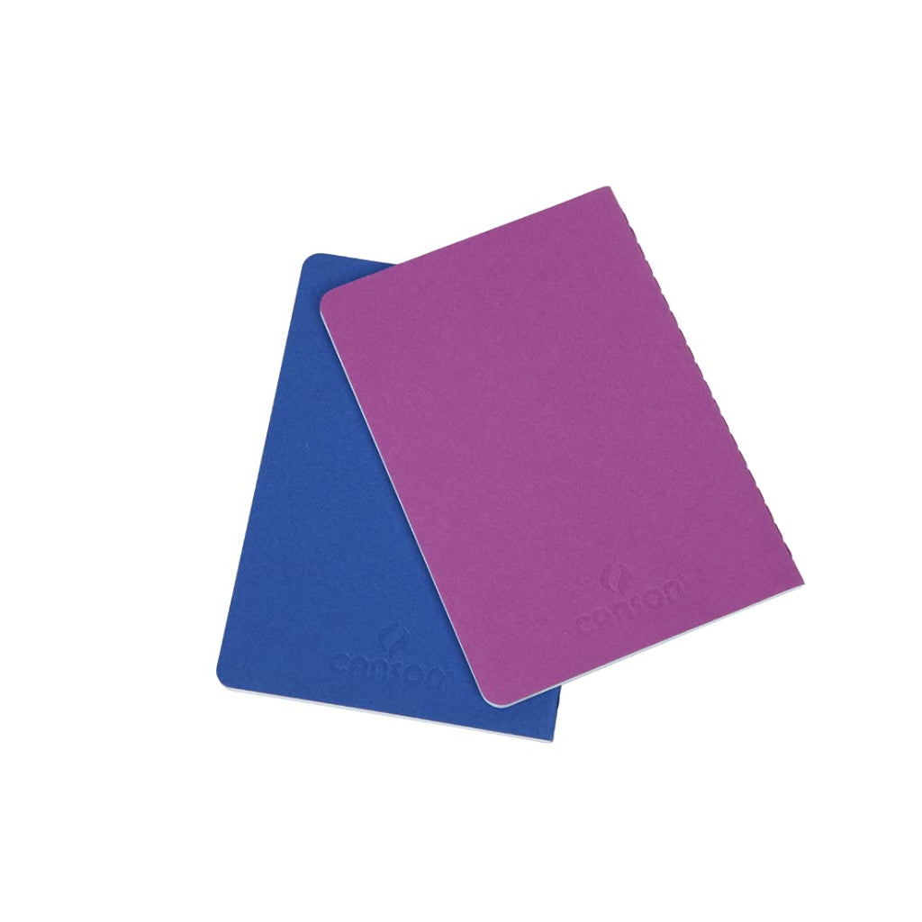 Canson Inspiration 96 Gsm Light Grain A6 Hardbound Books (Pack Of 2- Ultramarine & Violet- 24 Sheets)