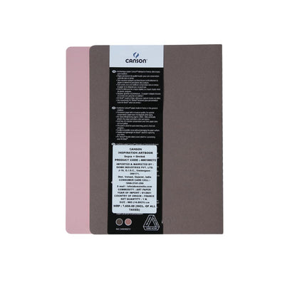 Canson Inspiration 96 Gsm Light Grain A5 Hardbound Books (Pack Of 2- Sepia & Orchid- 30 Sheets)