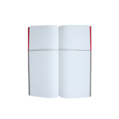 Canson Inspiration 96 Gsm Light Grain A4 Hardbound Books (Pack Of 2- Bright Red & Steel Grey- 36 Sheets)