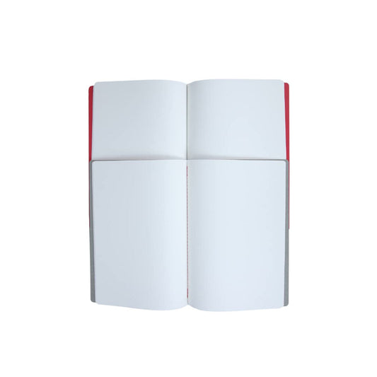 Canson Inspiration 96 Gsm Light Grain A4 Hardbound Books (Pack Of 2- Bright Red & Steel Grey- 36 Sheets)