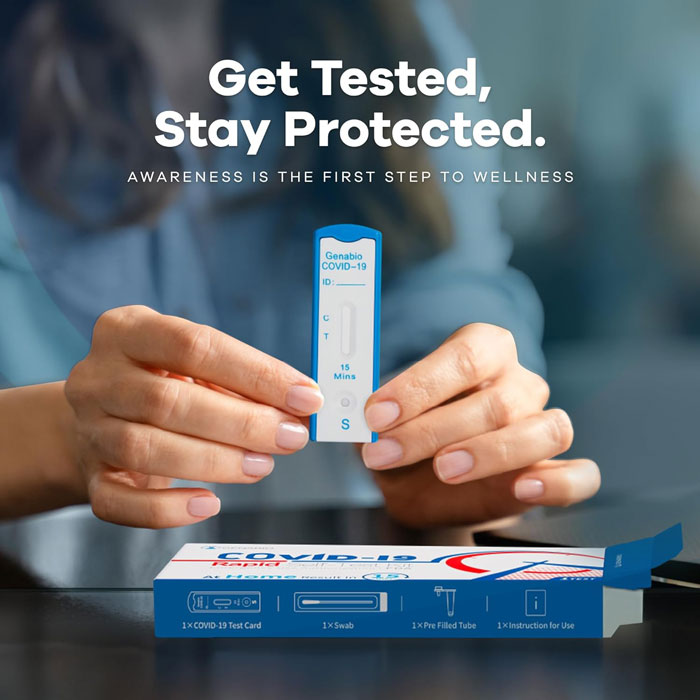 COVID-19 Rapid Self-Test Kit, 15 Minute Results, Nasal Swab Style