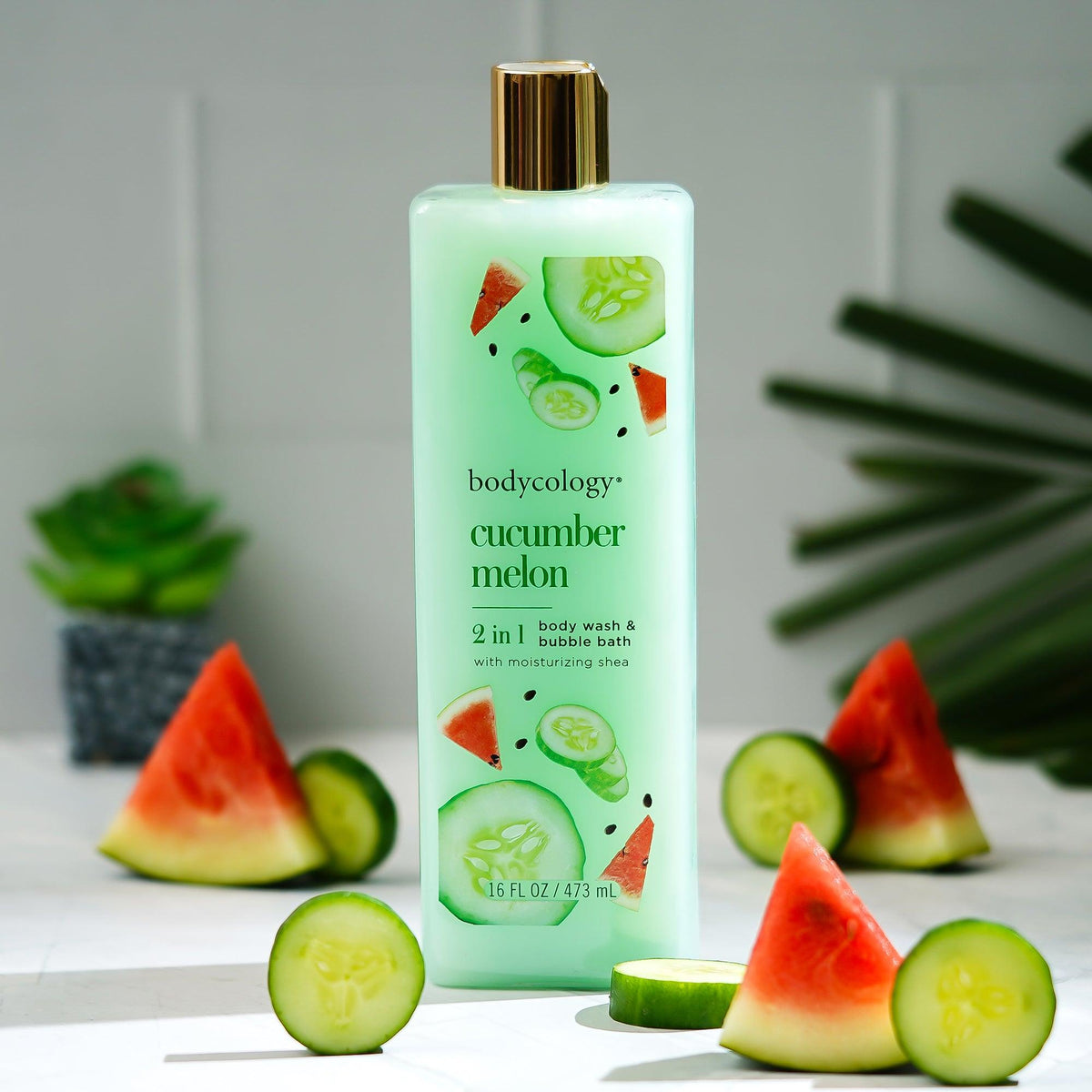 Bodycology Cucumber Melon Body Wash & Body Cream | Cleanse, Hydrates, Moisturizes & Lightweight | For Dehydrated, Dull & Dry Skin | Paraben & Phthalete Free, Cruelty Free - Combo of 2