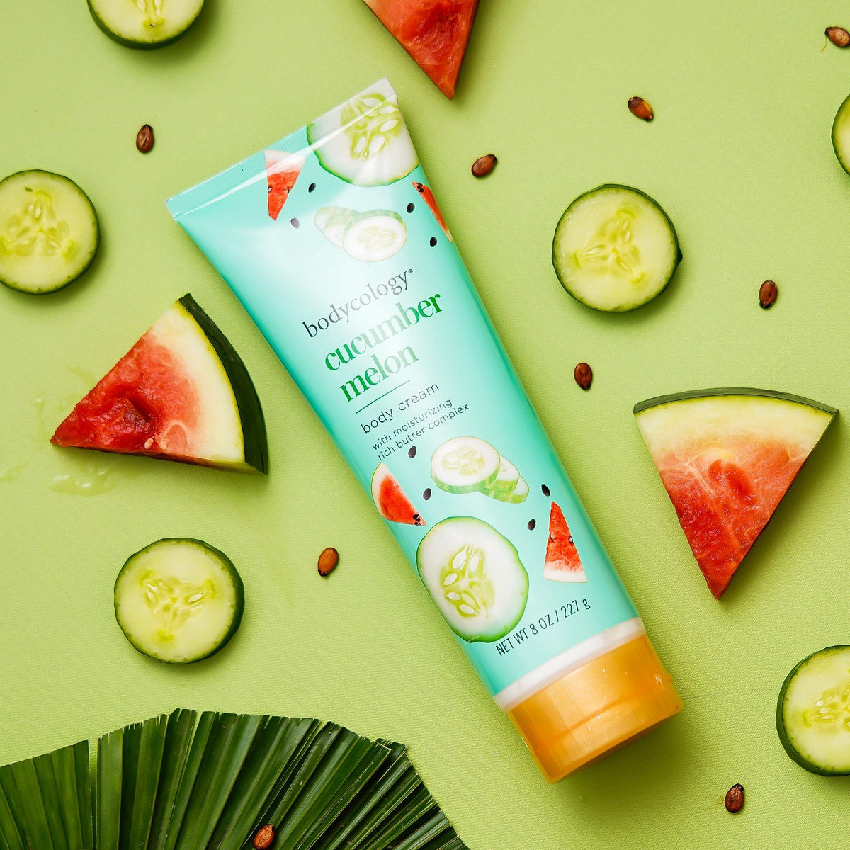 Bodycology Cucumber Melon Body Wash & Body Cream | Cleanse, Hydrates, Moisturizes & Lightweight | For Dehydrated, Dull & Dry Skin | Paraben & Phthalete Free, Cruelty Free - Combo of 2