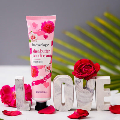 Bodycology Strawberry Cheesecake Body Cream & Sweet Love Hand Cream | Paraben & Phthalete Free, Cruelty Free - Combo of 2