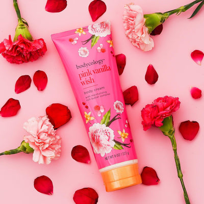 Bodycology Pink Vanilla Wish Body Cream & Coconut Hibiscus Body wash | Paraben & Phthalete Free, Cruelty Free - Combo of 2