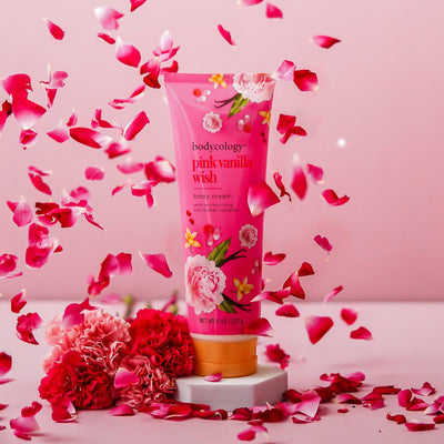 Bodycology Pink Vanilla Wish Body Cream & Coconut Hibiscus Body wash | Paraben & Phthalete Free, Cruelty Free - Combo of 2
