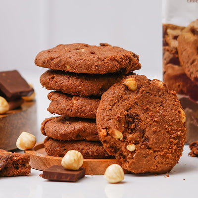 Dark Chocolate & Hazelnut Patisserie Cookies, Premium Gourmet Treats, 200g
