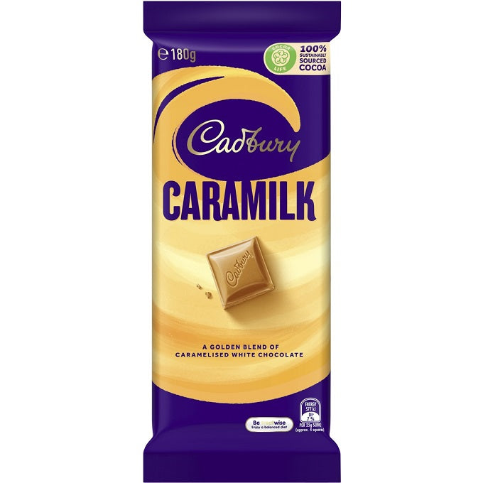 Cadbury Caramilk White Chocolate Bar, 180g