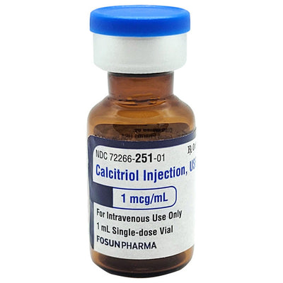 Calcitriol for Injection 1 mcg/mL Single-Dose Vials 1 mL x 10/Box (RX)