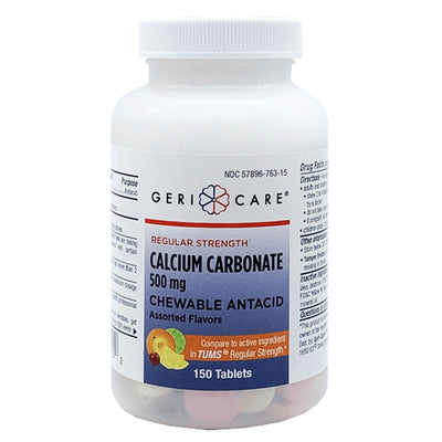 Calcium Carbonate Antacids Chewable Tablets with Assorted Fruit Flavors 150 count