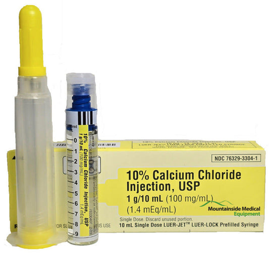 Calcium Chloride Prefilled Syringe 10%, 1 gram/10mL (100mg/mL) (Rx)